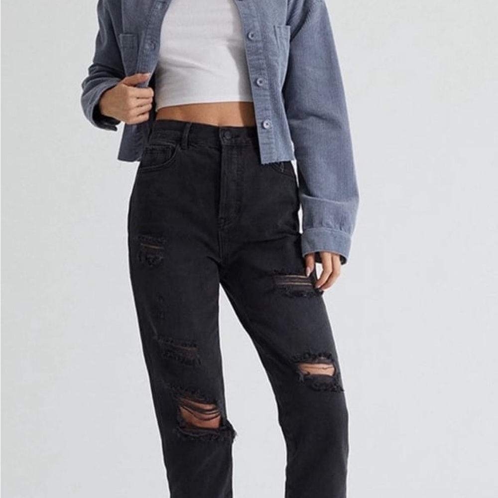 Pacsun Black High Waisted Straight Leg Jeans